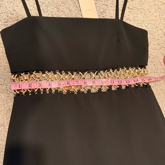 Alexis New Gaudy Golden Ring Cut Out Crepe Mini Dress Size L - Picture 11 of 16